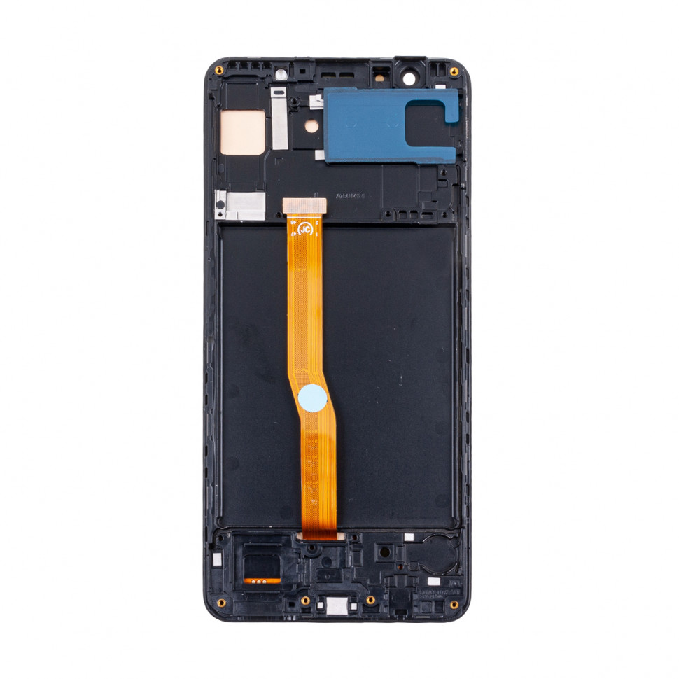 Дисплей с рамкой для Samsung A750F (A7 2018) Черный OLED