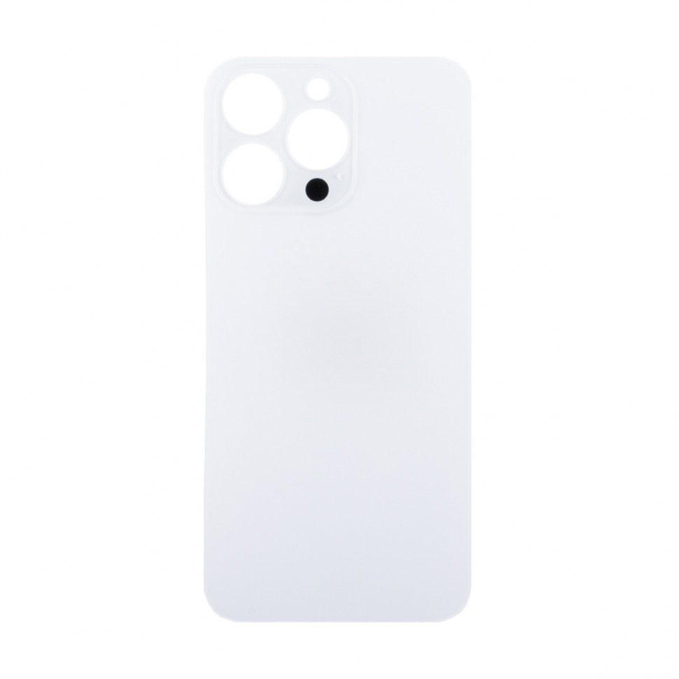 Задняя крышка для iPhone 13 Pro Белый (стекло, широкий вырез под камеру, логотип)