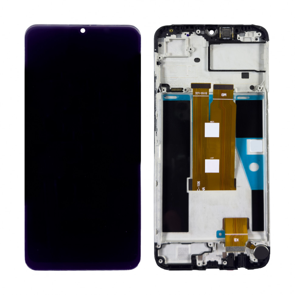 Дисплей с рамкой для Realme C63 4G Черный Оригинал