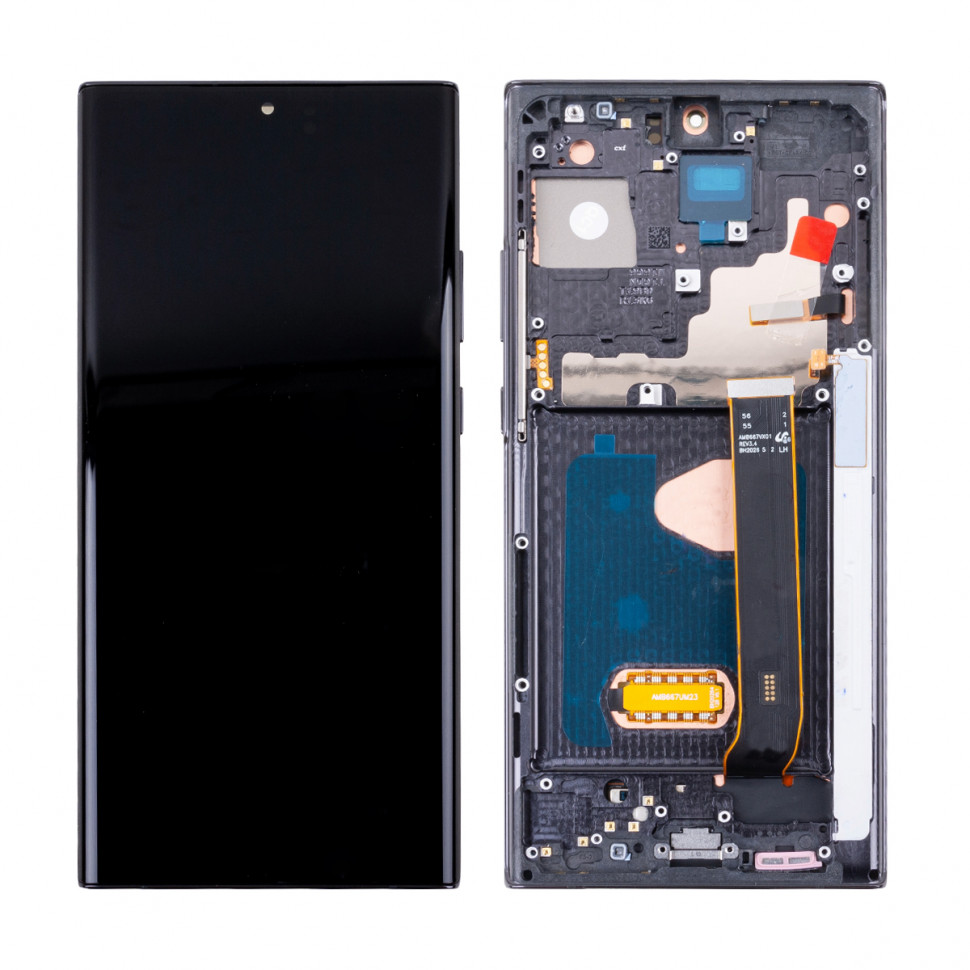 Дисплей с рамкой для Samsung N985F/N986F (Note 20 Ultra) Черный OLED (Full Size)