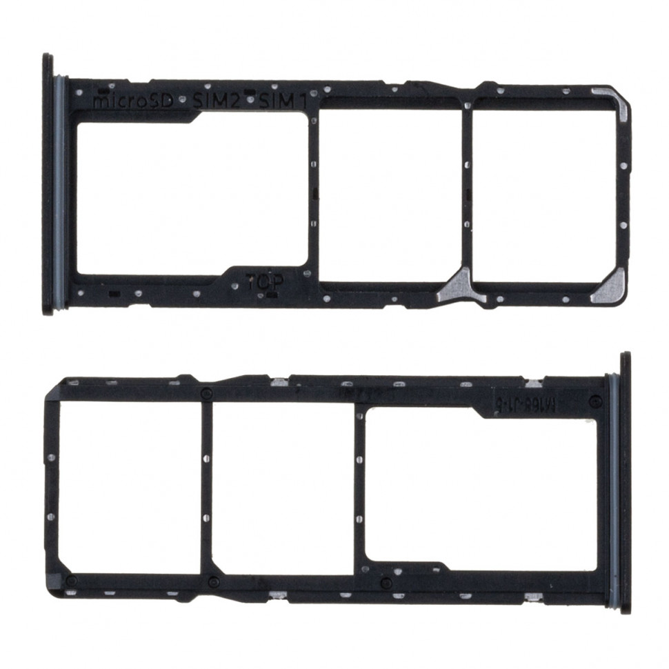 Контейнер SIM для Samsung A032F (A03 Core) Черный