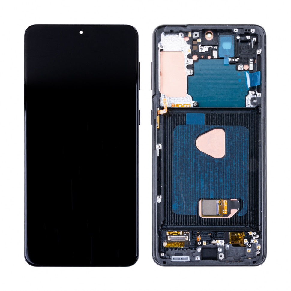 Дисплей с рамкой для Samsung G996B (S21+) Черный OLED (Full Size)