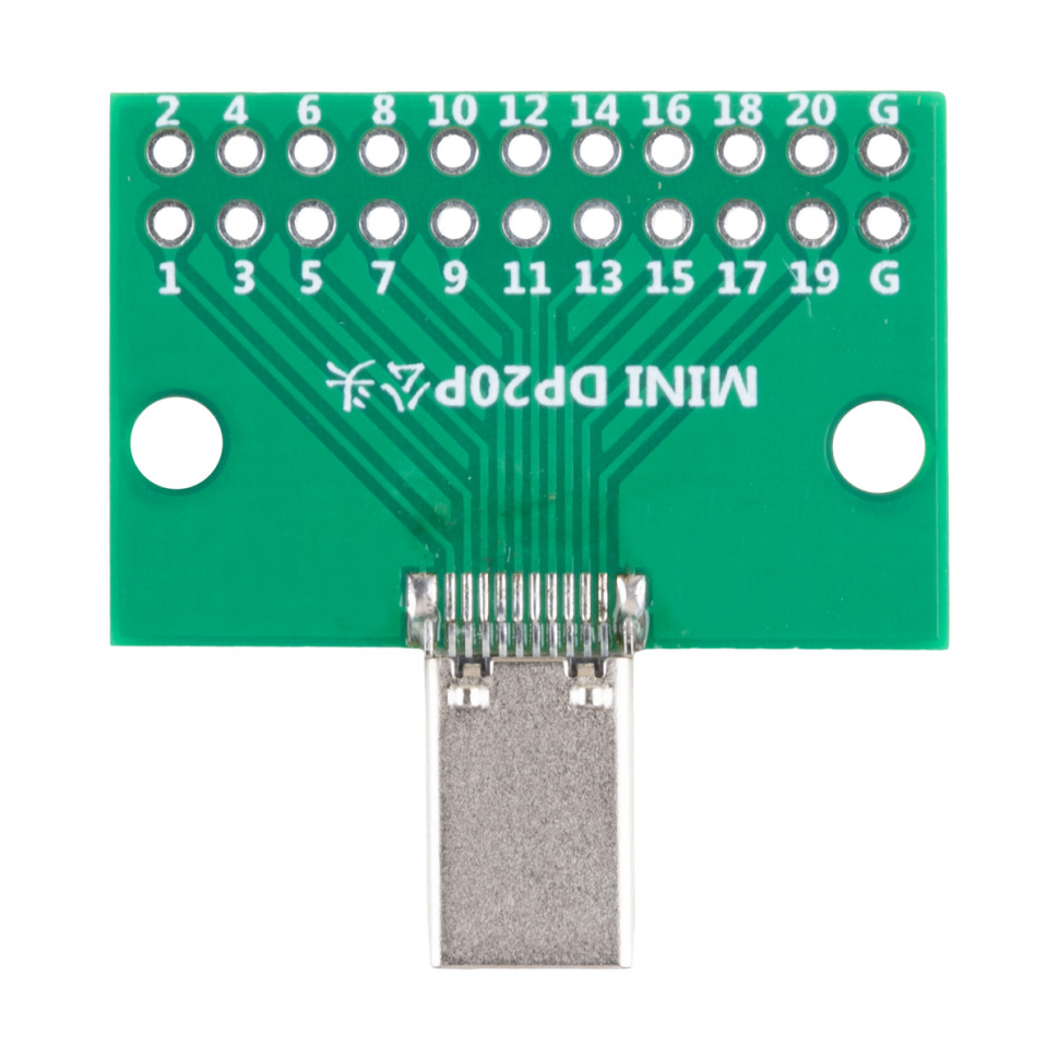 Разъем mini DisplayPort (штекер) на плате (20 pin, 2,54 мм)