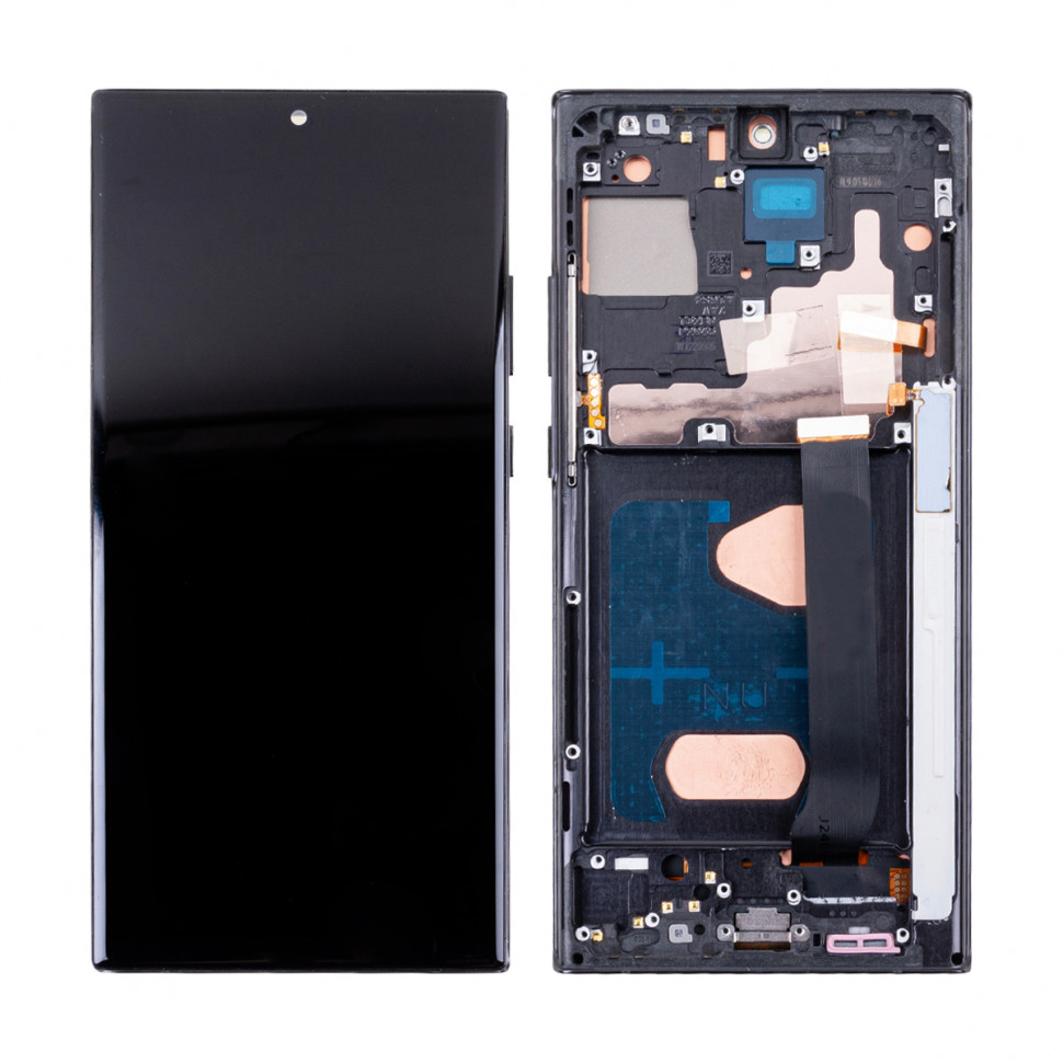 Дисплей с рамкой для Samsung N985F/N986F (Note 20 Ultra) Черный In-Cell