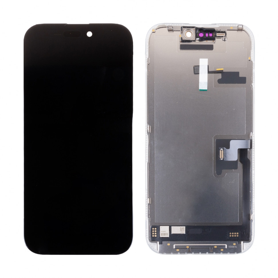 Дисплей для iPhone 16 Pro с тачскрином Черный Soft OLED, Full HD, 120 Гц (площадка под IC)