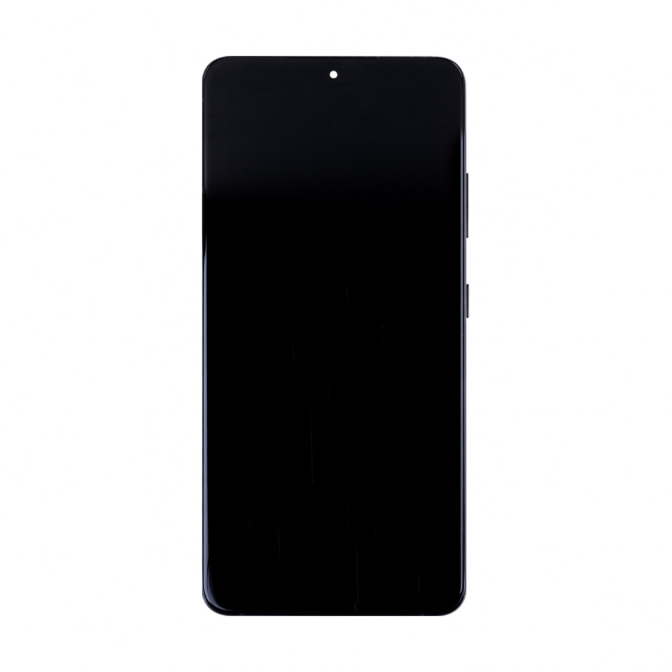 Дисплей с рамкой для Samsung G998B (S21 Ultra) Черный OLED (Full Size)