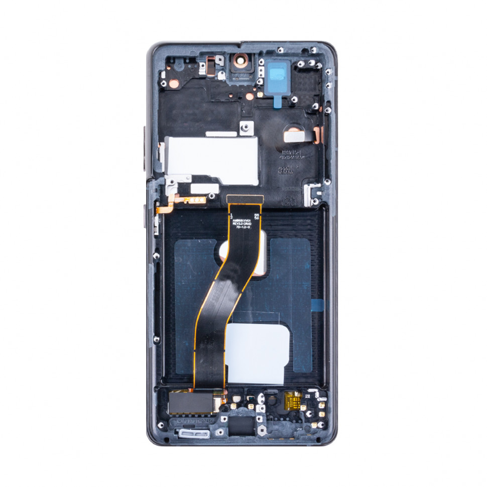 Дисплей с рамкой для Samsung G998B (S21 Ultra) Черный OLED (Full Size)