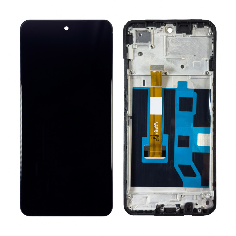 Дисплей с рамкой для Realme C75 4G Черный Оригинал