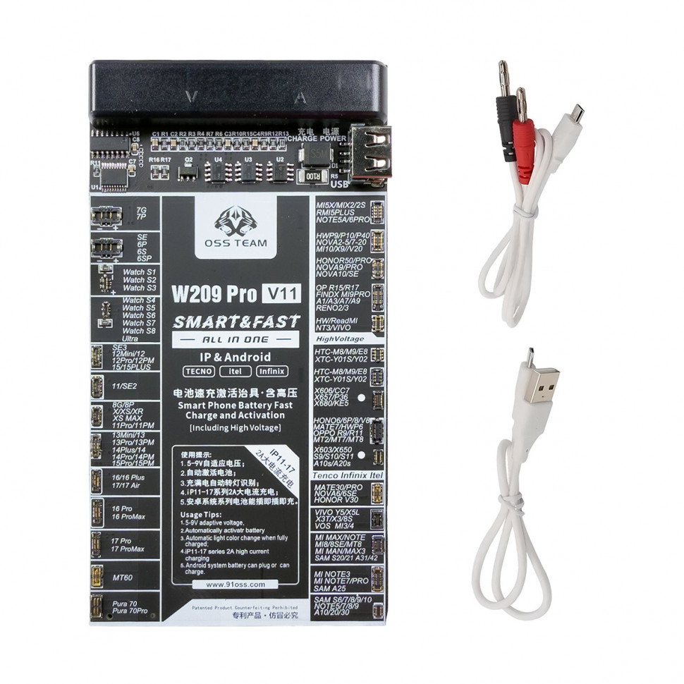 Плата активации и зарядки аккумулятора OSS Team W209 Pro V11 для iPhone (все модели) + Android