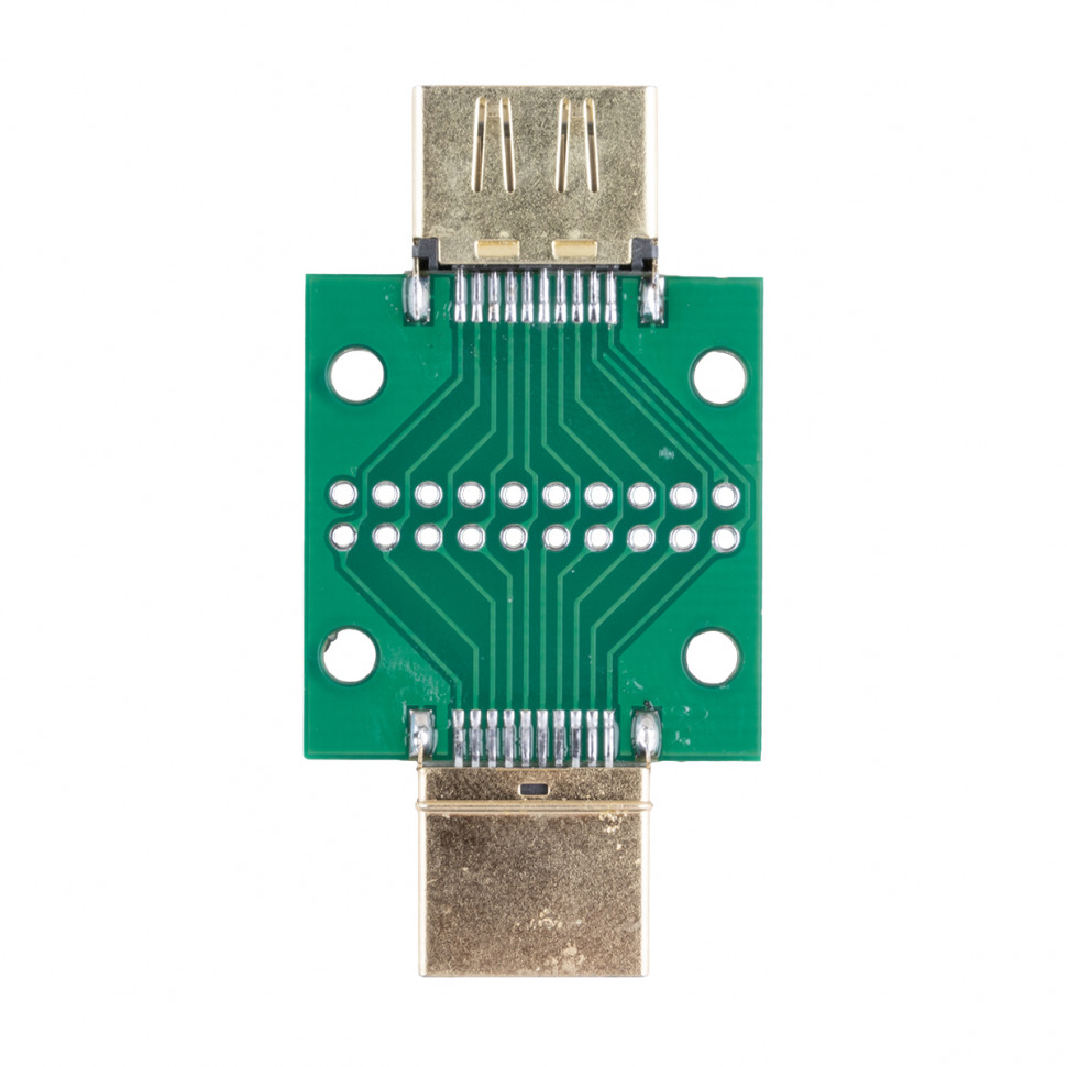 Разъем HDMI (штекер-гнездо) на плате (20 pin, 2,54 мм)