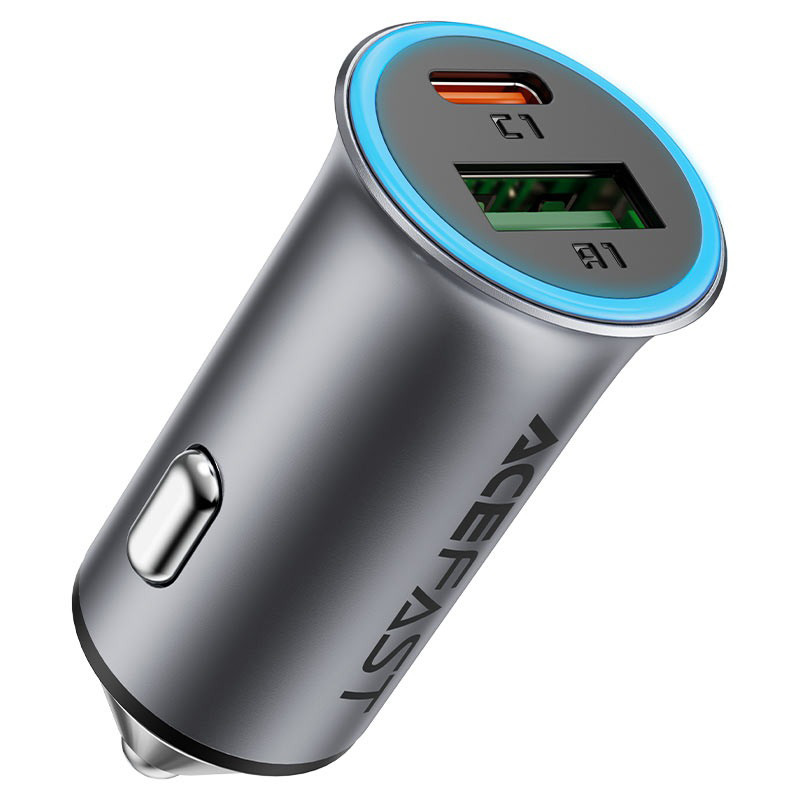 АЗУ USB/Type-C Acefast B16 (95W, QC3.0, PD, 1Type-C, 1USB) Серый