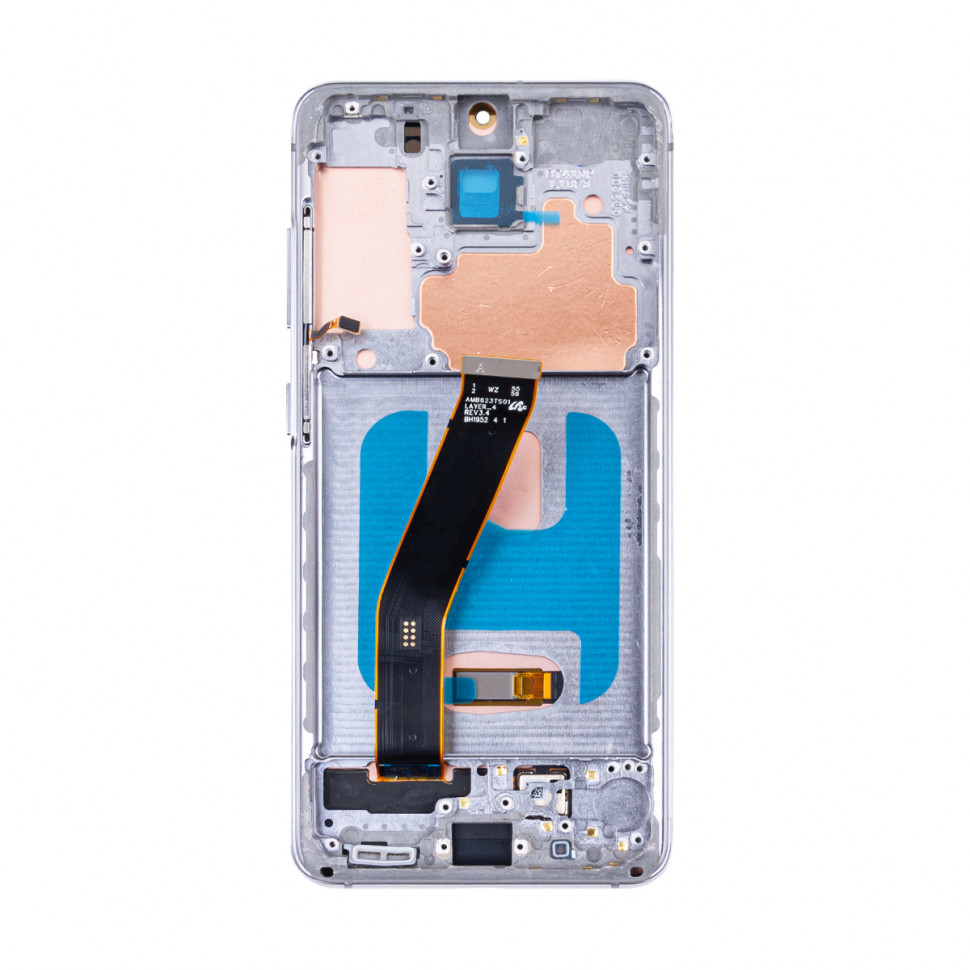 Дисплей с рамкой для Samsung G980F (S20) Серый OLED (Full Size)