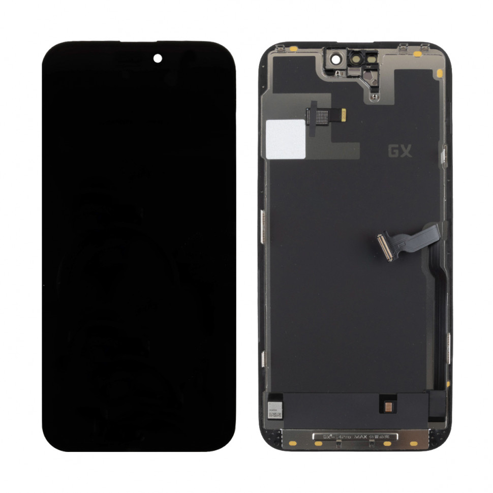 Дисплей для iPhone 14 Pro Max с тачскрином Черный - GX Hard OLED (площадка под IC)