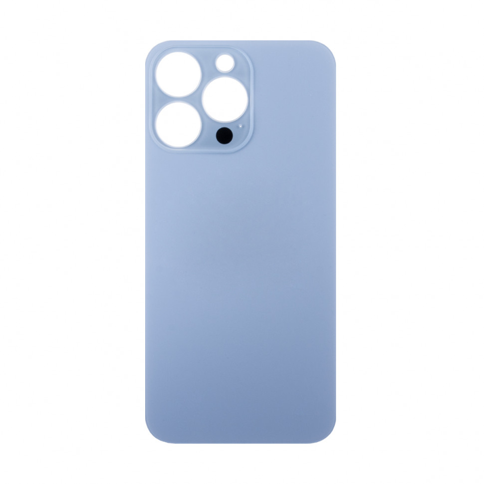 Задняя крышка для iPhone 13 Pro Голубой (стекло, широкий вырез под камеру, логотип)
