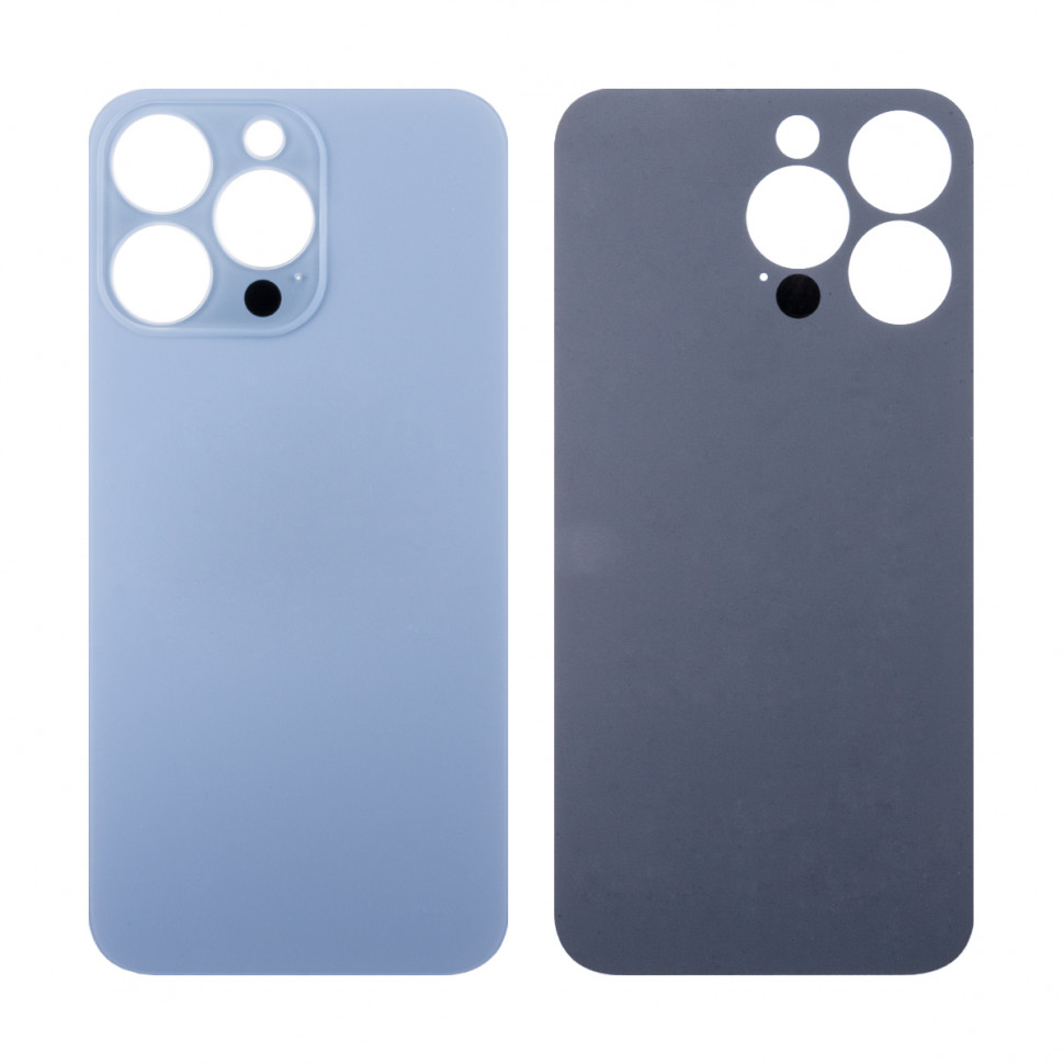 Задняя крышка для iPhone 13 Pro Голубой (стекло, широкий вырез под камеру, логотип)