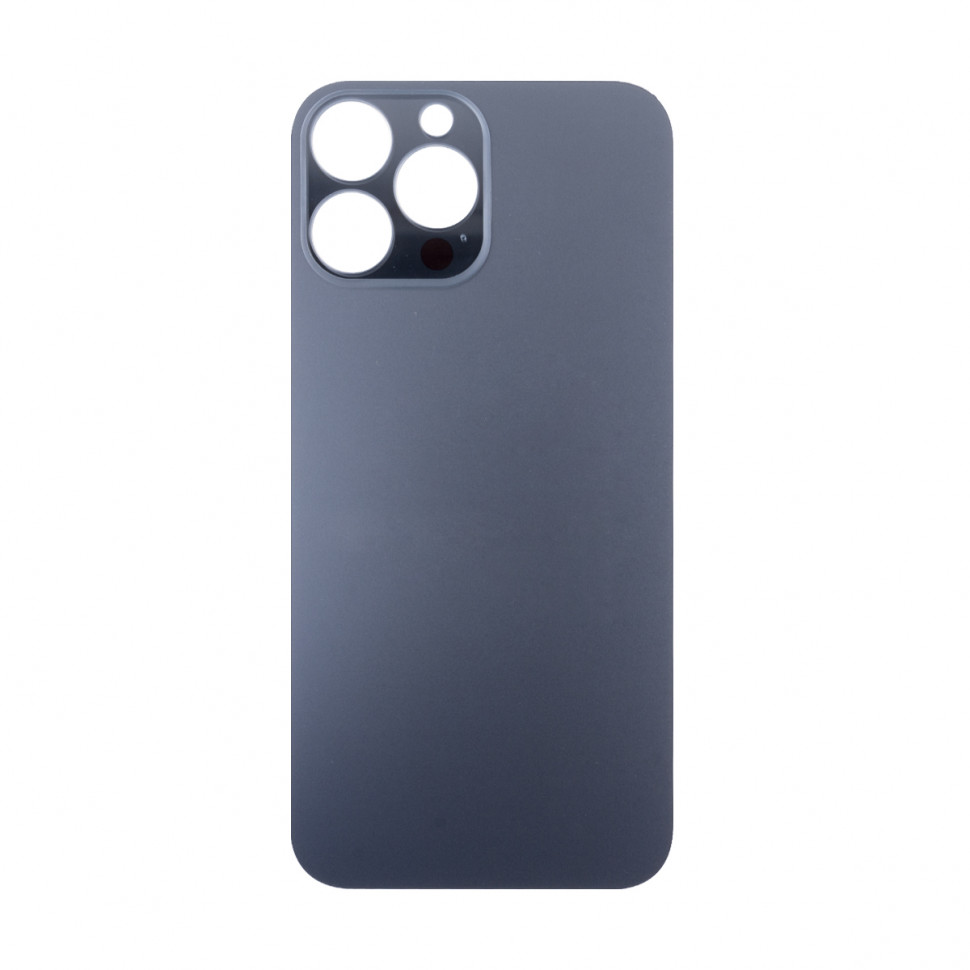 Задняя крышка для iPhone 13 Pro Max Серый (стекло, широкий вырез под камеру, логотип)