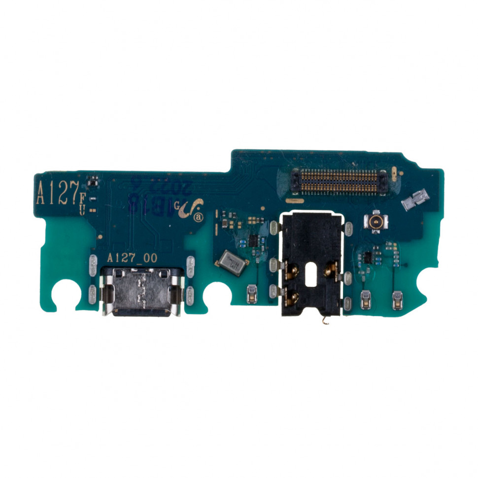 Шлейф для Samsung A127F (A12 Nacho) плата системный разъем/разъем гарнитуры/микрофон - Премиум
