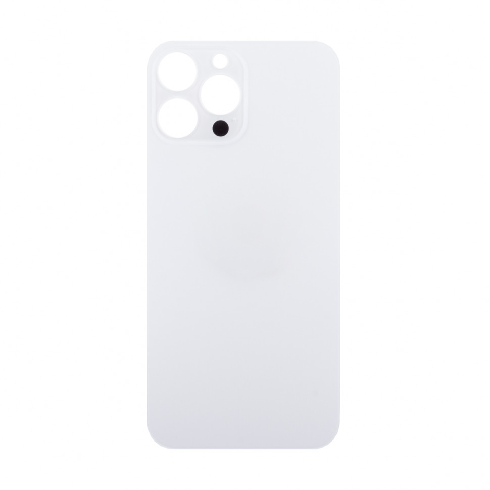 Задняя крышка для iPhone 13 Pro Max Белый (стекло, широкий вырез под камеру, логотип)
