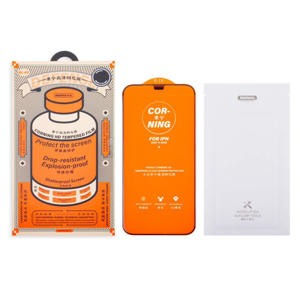 Защитное стекло Remax Medicine Glass GL-83 для iPhone 12/12 Pro (сверхпрочное) Черный