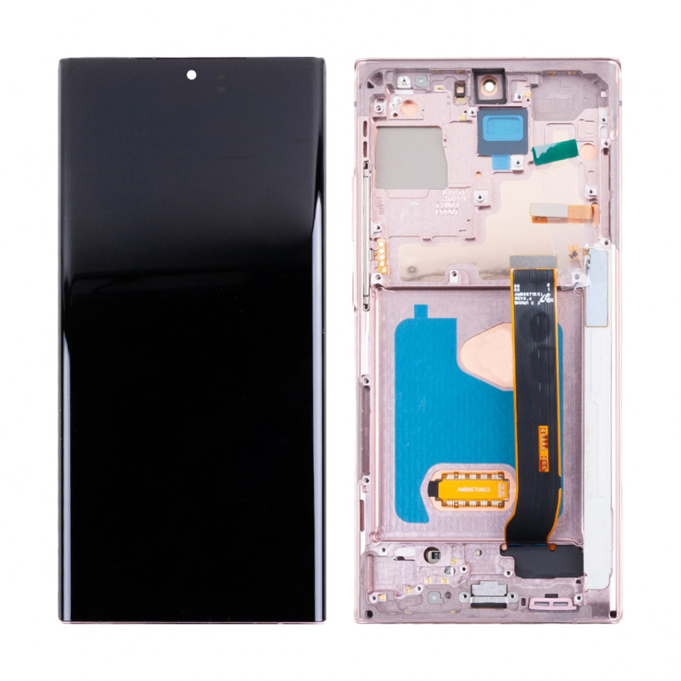 Дисплей с рамкой для Samsung N985F/N986F (Note 20 Ultra) Коричневый OLED (Full Size)
