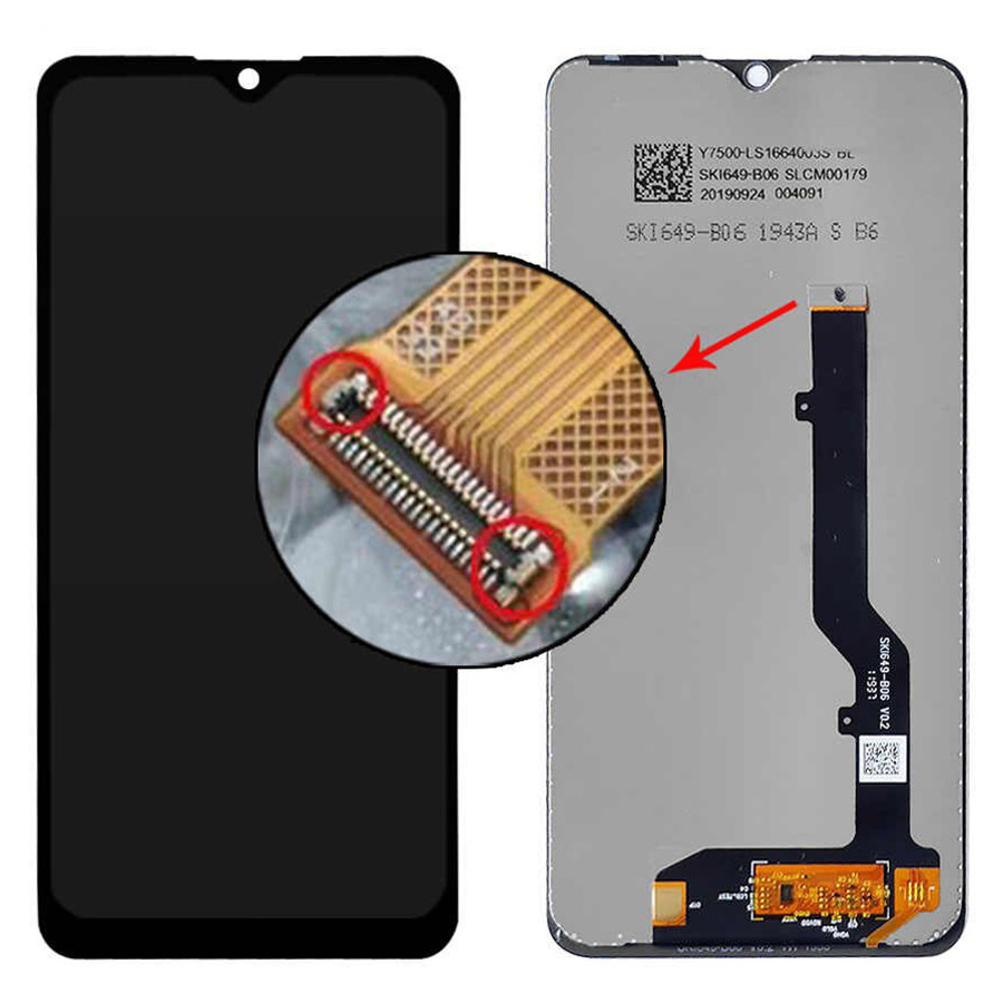 Дисплей для ZTE Blade 20 Smart V1050 с тачскрином Черный