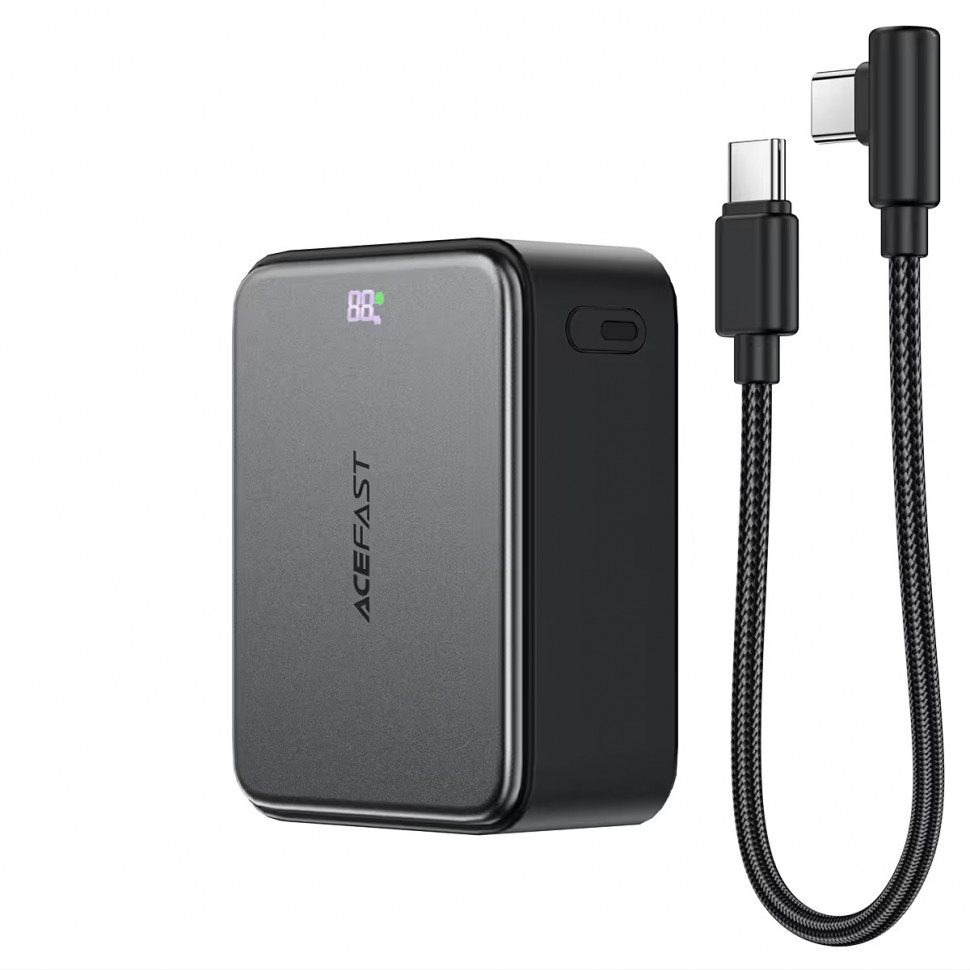 Внешний Аккумулятор Acefast M28 10000 mAh (22.5W, PD, Type-C, кабель Type-C) Черный