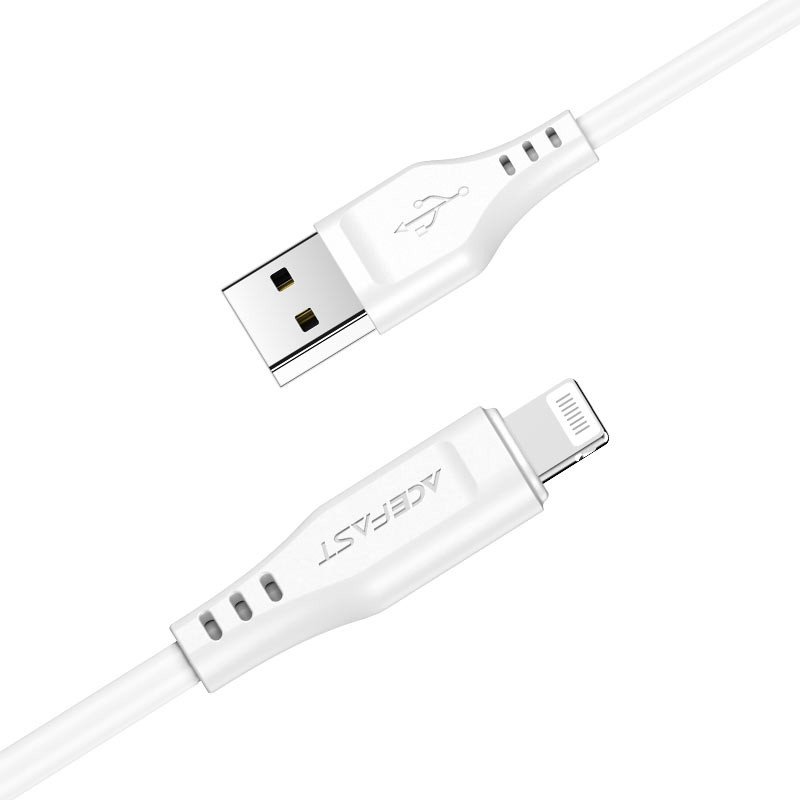 Кабель USB - Lightning Acefast C3-02 (2.4A, MFI, 1.2 м) Белый