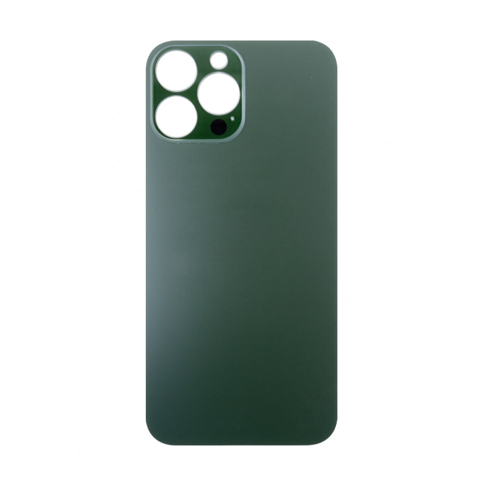 Задняя крышка для iPhone 13 Pro Max Зеленый (стекло, широкий вырез под камеру, логотип)