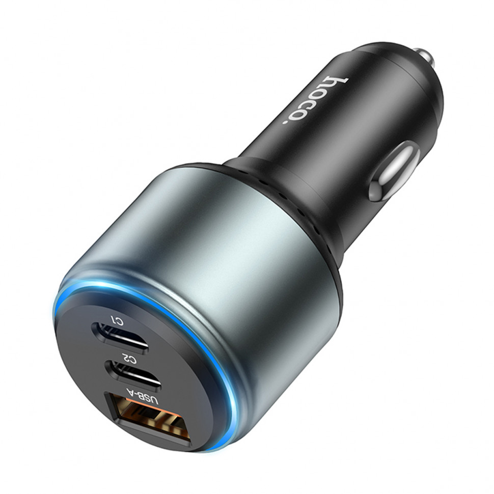 АЗУ USB/Type-C Hoco NZ9 (95W, QC3.0, PD, 2Type-C, 1USB) Черный