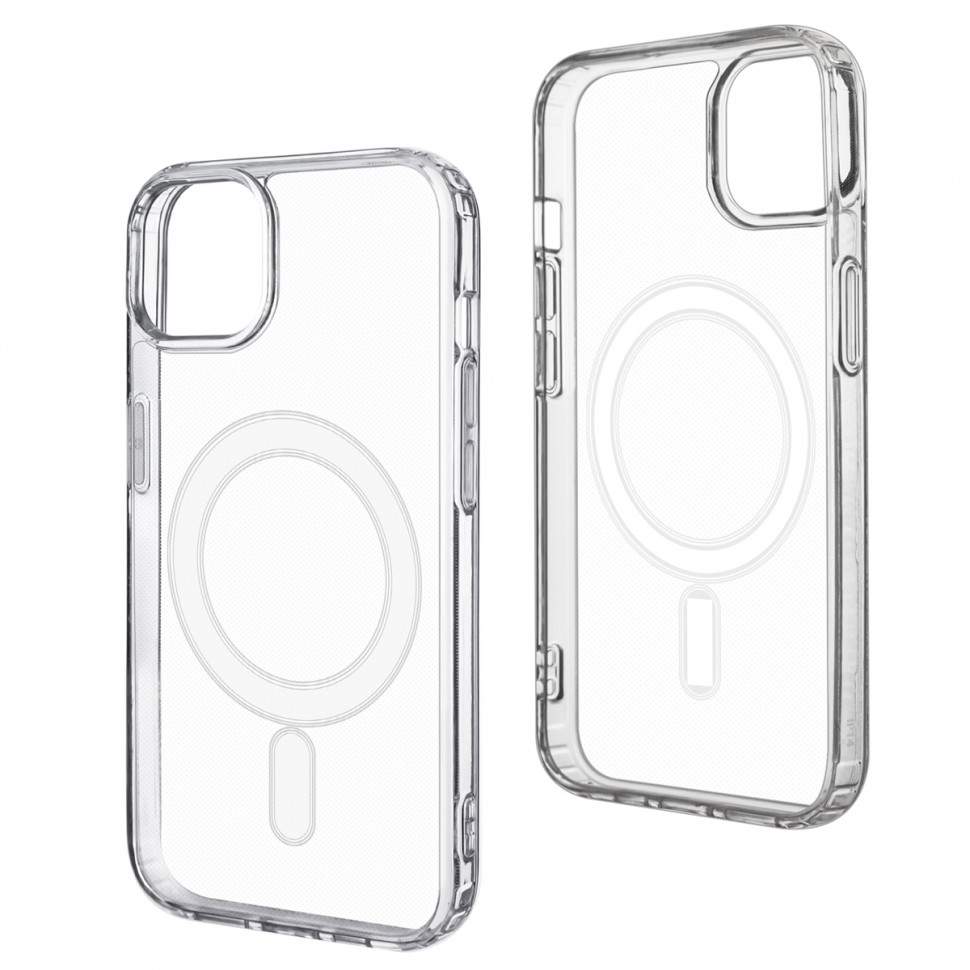 Чехол-накладка для iPhone 15 Plus (Magsafe, прозрачный)