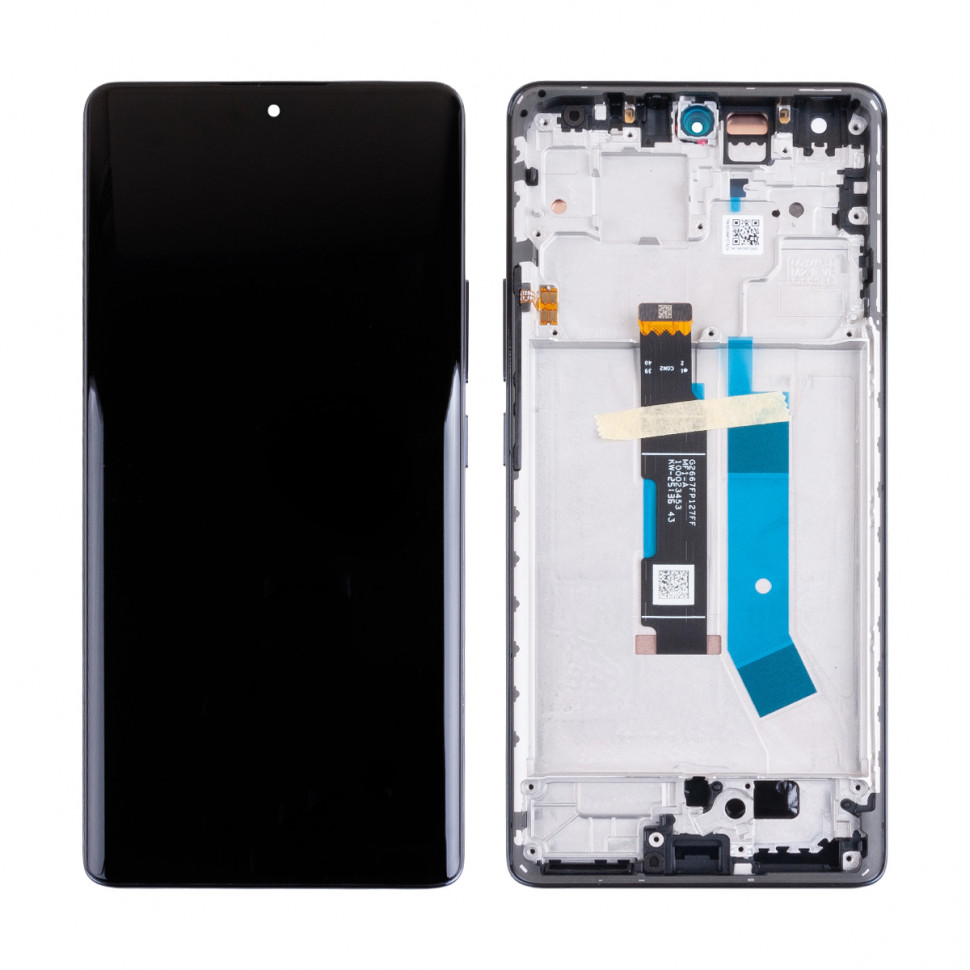 Дисплей с рамкой для Xiaomi Redmi Note 14 Pro 4G Черный Оригинал (SP)