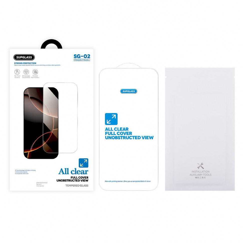 Защитное стекло Supglass SG-02 для iPhone 15 Pro Max/15 Plus/16 Plus