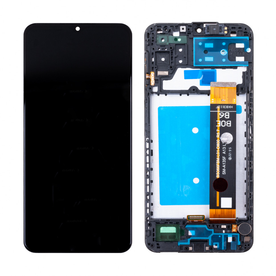 Дисплей с рамкой для Samsung A135F/A137F (A13) Черный Оригинал Ref. (SP)