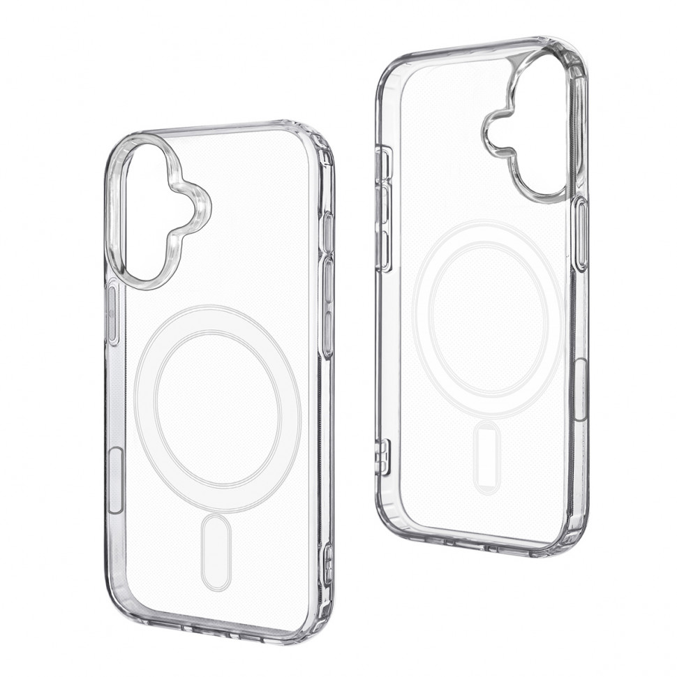 Чехол-накладка для iPhone 16 Plus (Magsafe, прозрачный)
