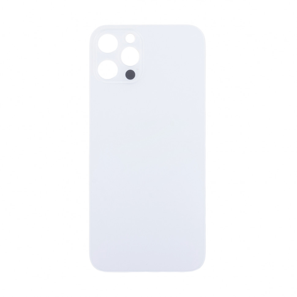 Задняя крышка для iPhone 12 Pro Белый (стекло, узкий вырез под камеру, логотип) - Премиум