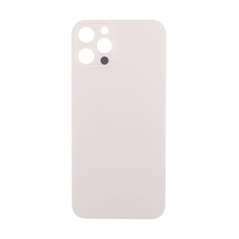 Задняя крышка для iPhone 12 Pro Золото (стекло, узкий вырез под камеру, логотип) - Премиум