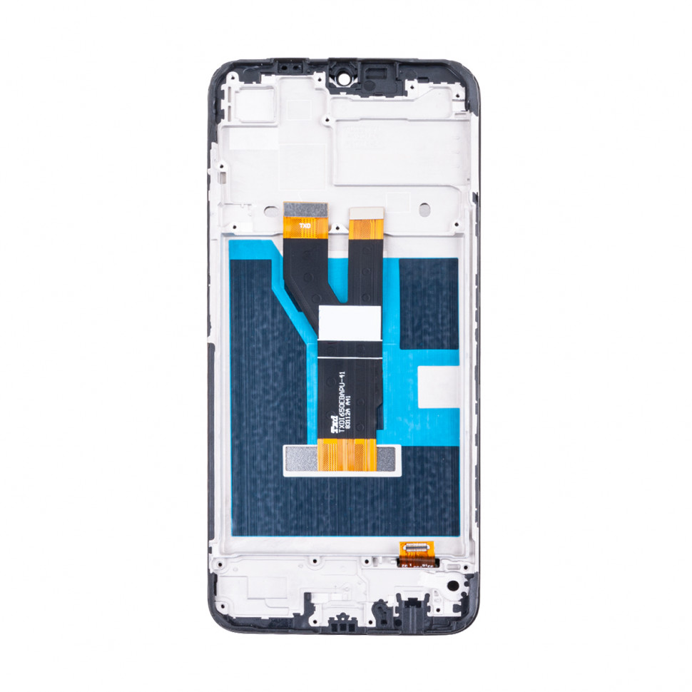 Дисплей с рамкой для Realme C21/C20/C11 2021/Narzo 50i Черный Оригинал
