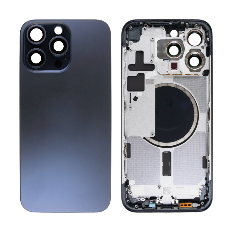 Корпус для iPhone 15 Pro Max (1 Sim) Синий - Премиум