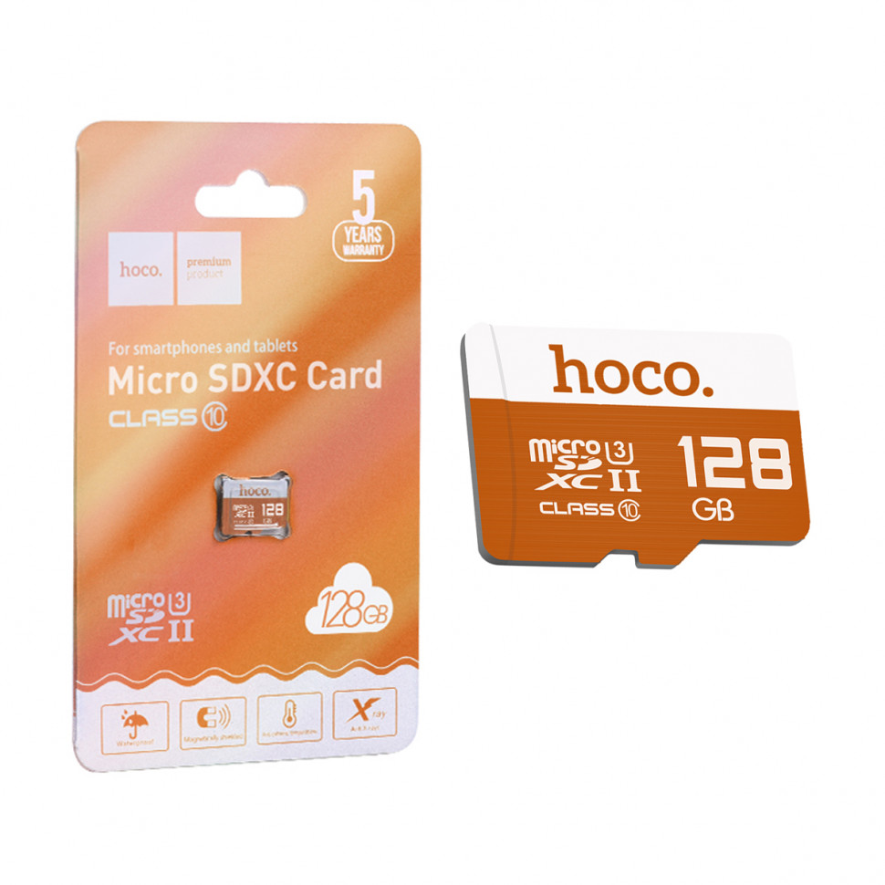 Карта памяти MicroSDXC 128GB Class 10 Hoco U3 V30 A2 без адаптера