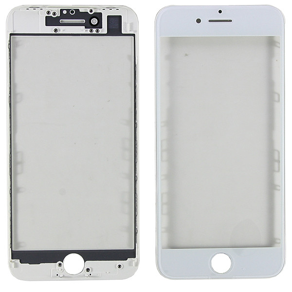 Стекло для iPhone 8/SE (2020)/SE (2022) с OCA пленкой + рамка Белый Оригинал (Mitsubishi)