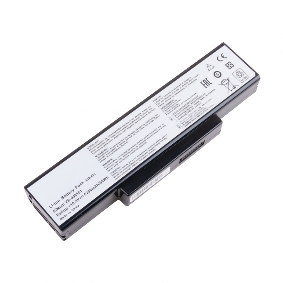 Аккумулятор для ноутбука Asus A32-K72 (K72, K73, N71) 5200 mAh