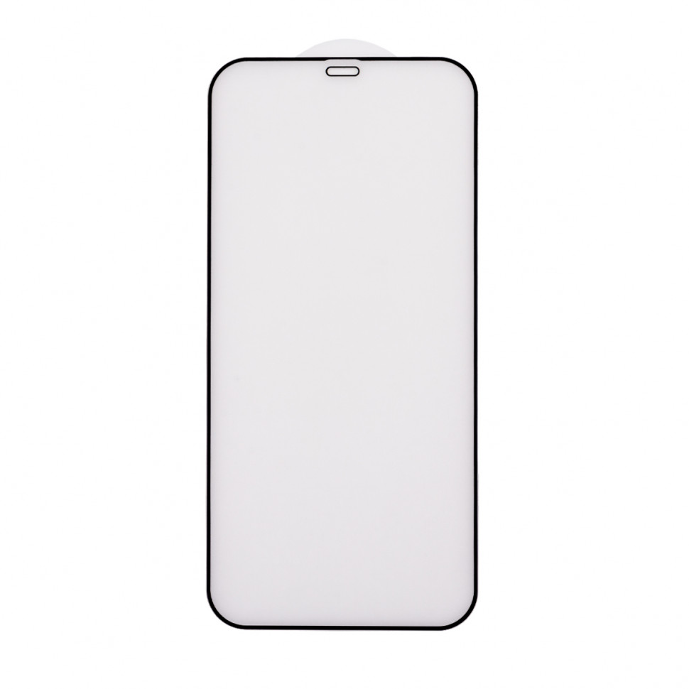 Защитное стекло "Матовое" для iPhone 12 Pro Max Черный (Закалённое, полное покрытие)