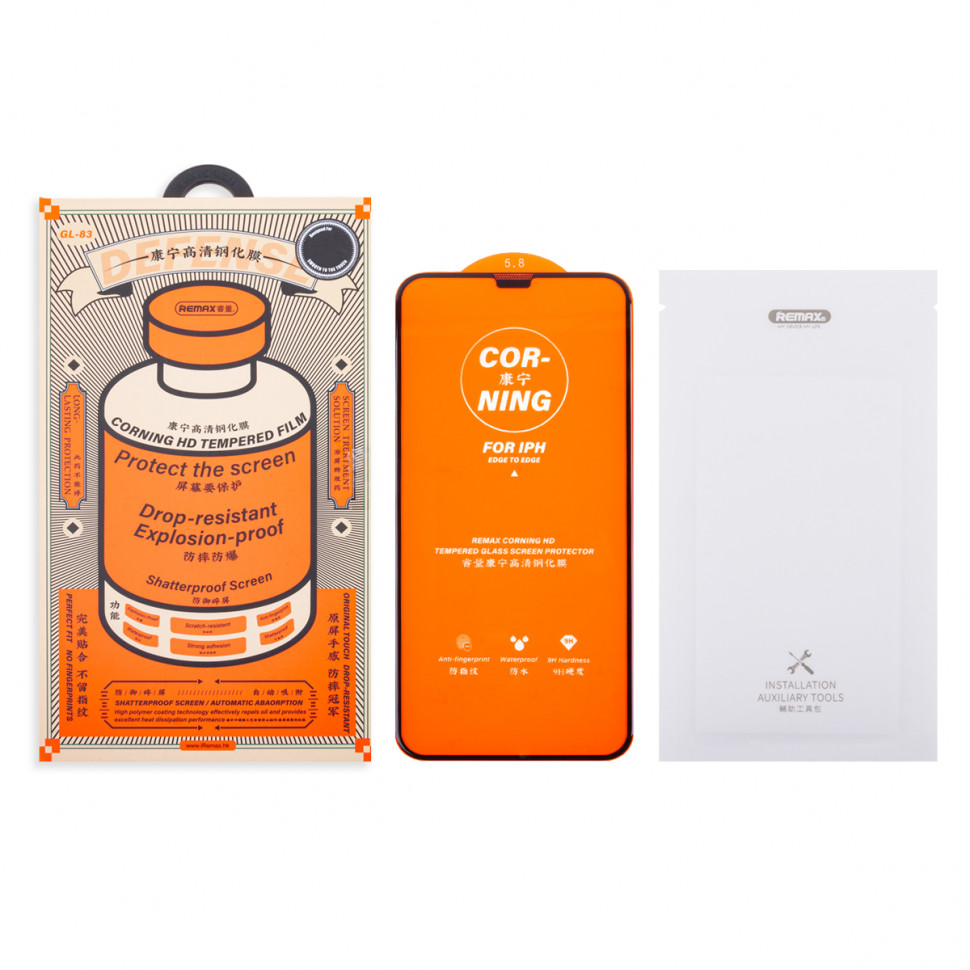 Защитное стекло Remax Medicine Glass GL-83 для iPhone X/Xs/11 Pro (сверхпрочное) Черный