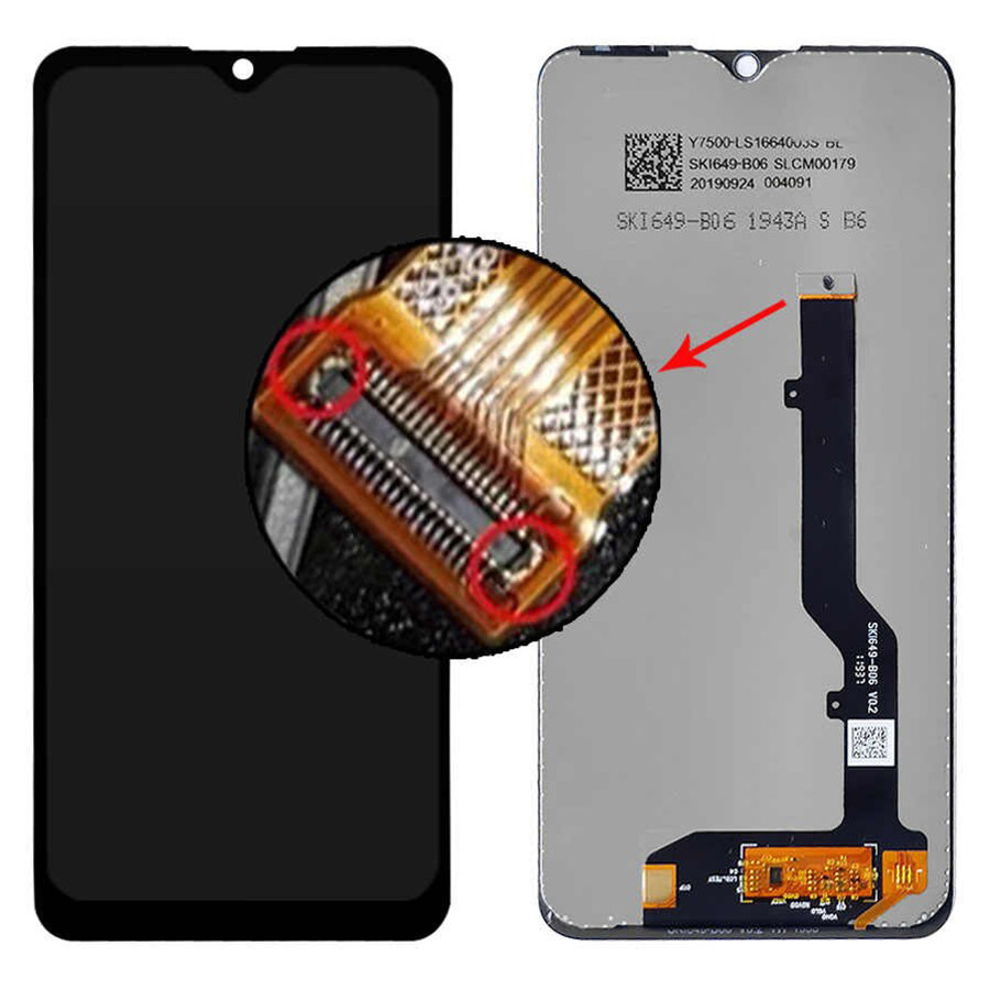 Дисплей для ZTE Blade 20 Smart V2050 с тачскрином Черный