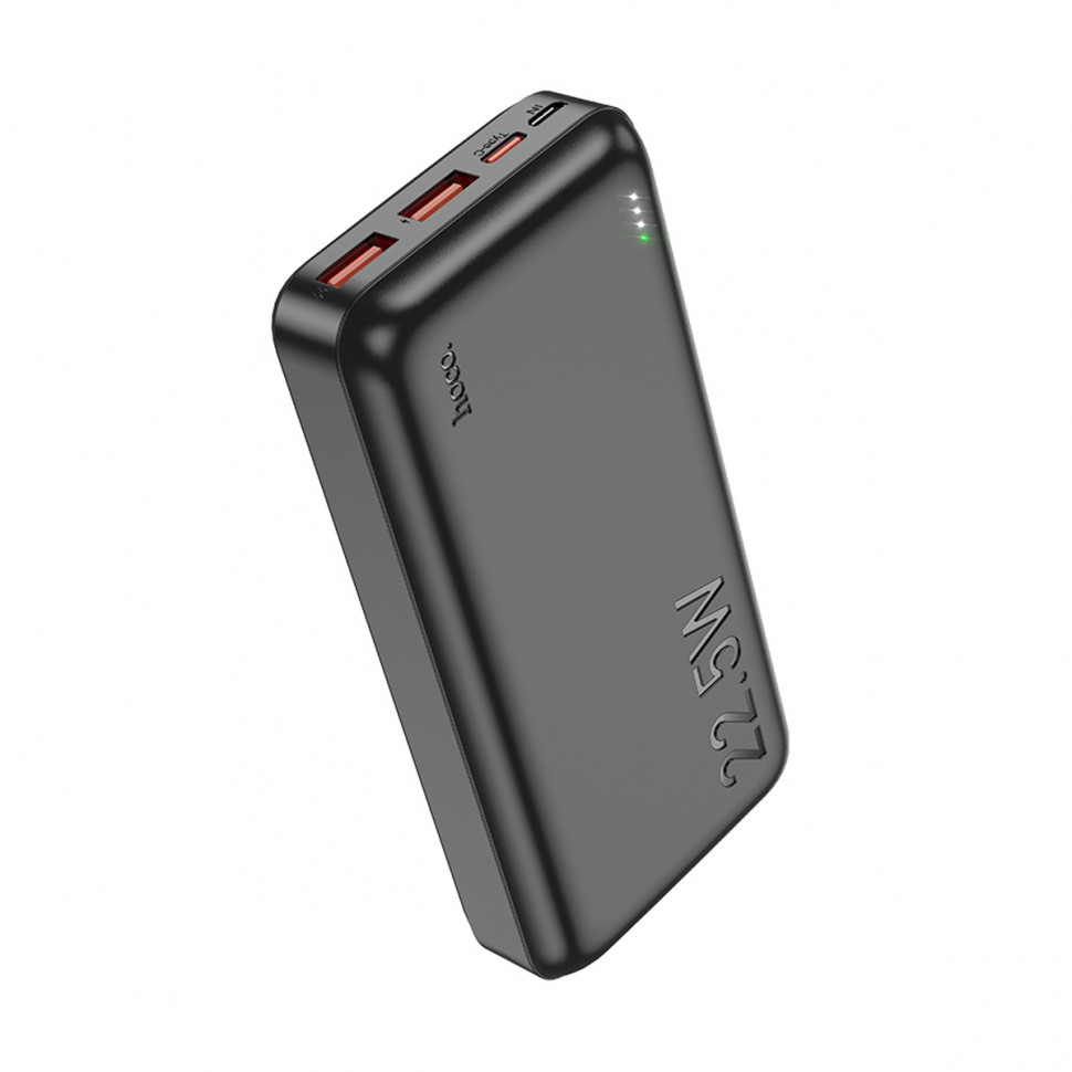 Внешний Аккумулятор Hoco J101A 20000 mAh (22.5W, QC3.0, PD, 2USB, MicroUSB, Type-C) Черный