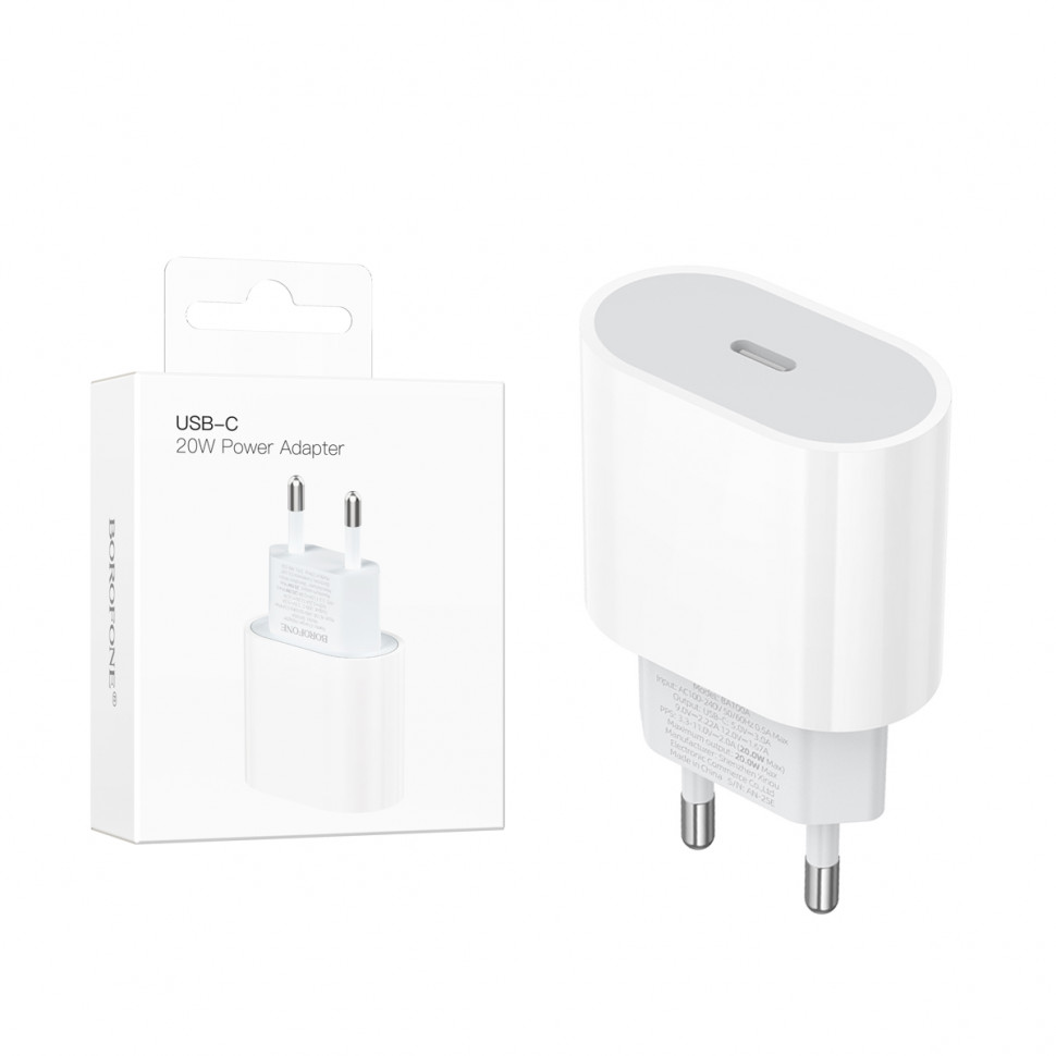 СЗУ Type-C Borofone BA100A (20W, PD) Белый
