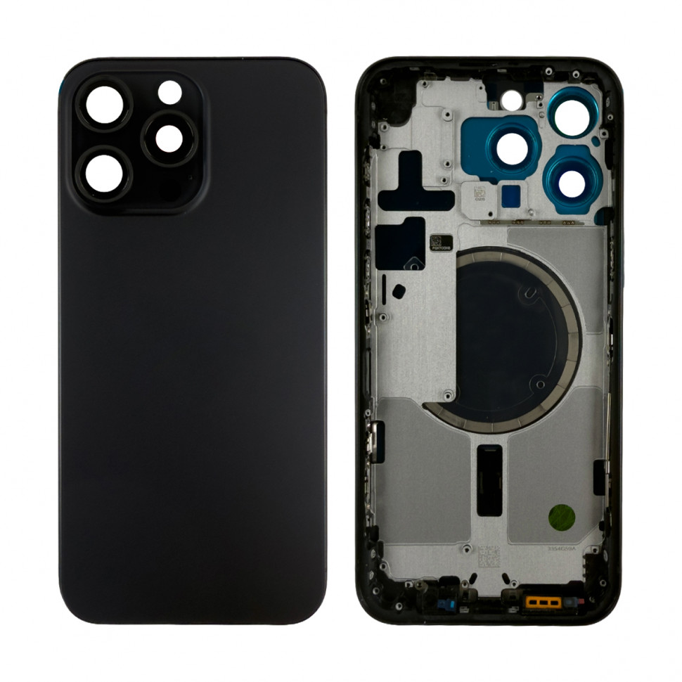 Корпус для iPhone 15 Pro Max (A3106) (1 Sim) Черный - Премиум