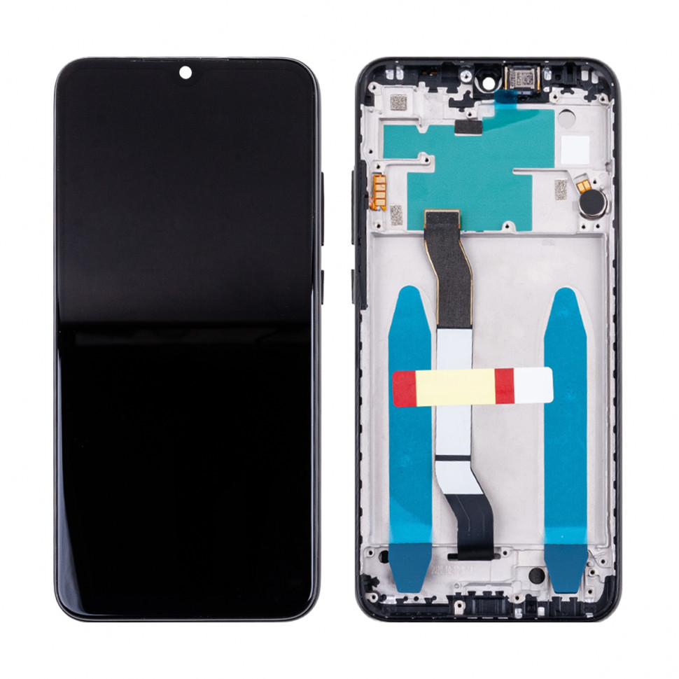 Дисплей с рамкой для Xiaomi Redmi Note 8/8 2021 Черный Оригинал