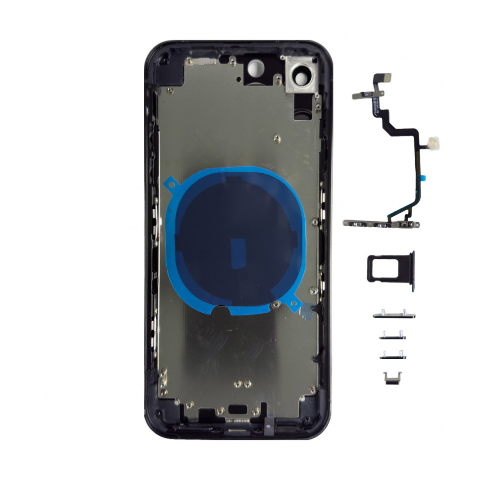 Корпус для iPhone Xr (A2105) в стиле iPhone 16 Pro Черный