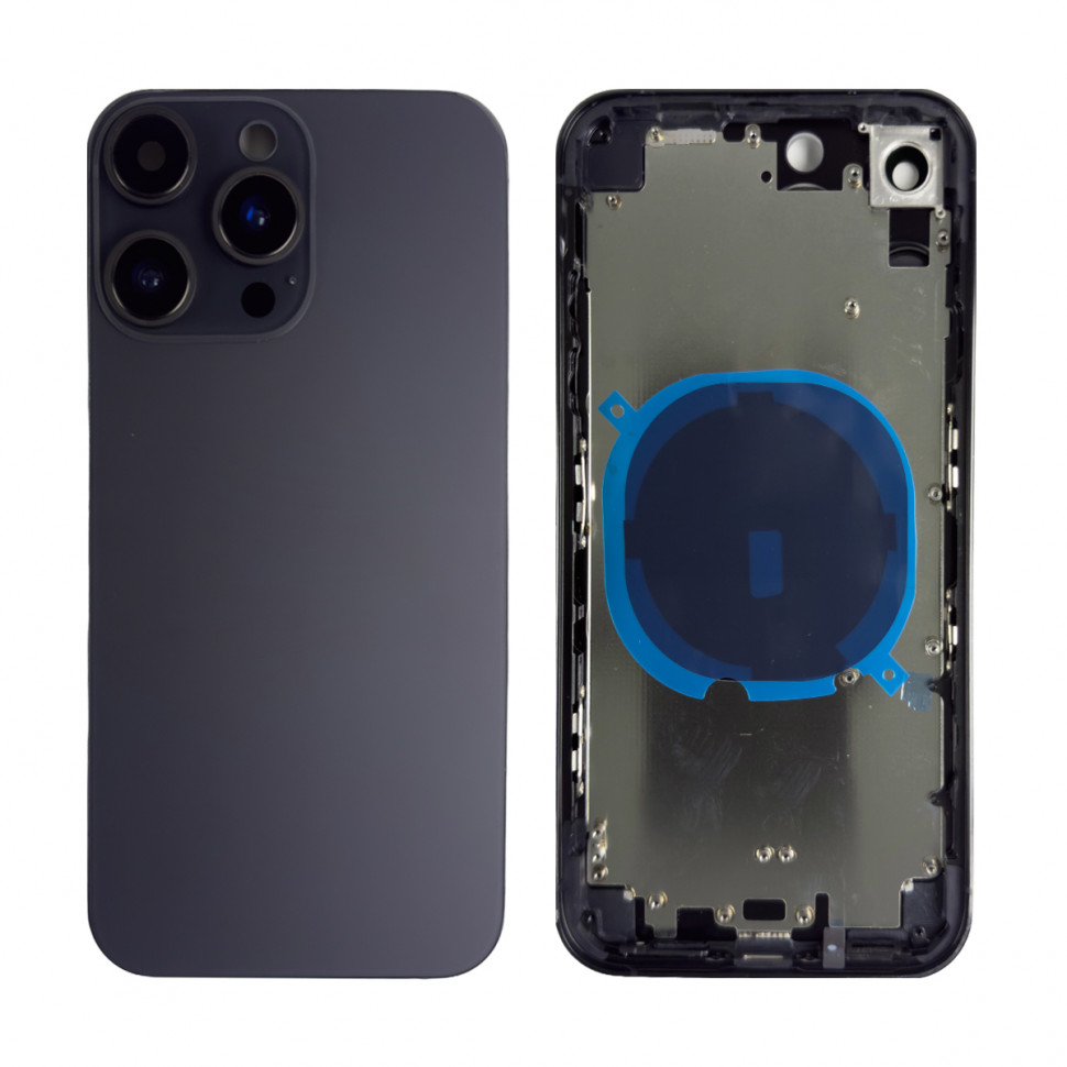 Корпус для iPhone Xr (A2105) в стиле iPhone 16 Pro Черный